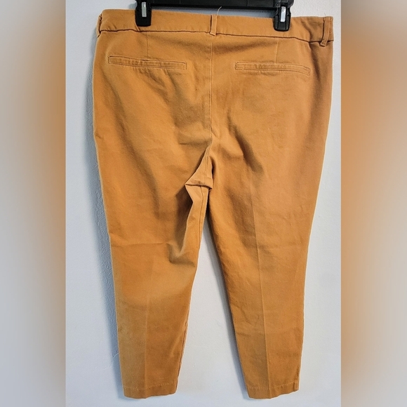 Old Navy Pixie Ankle Midrise Mid Rise Orange Mstard Yellow Pants Fall 14 - Picture 2 of 7